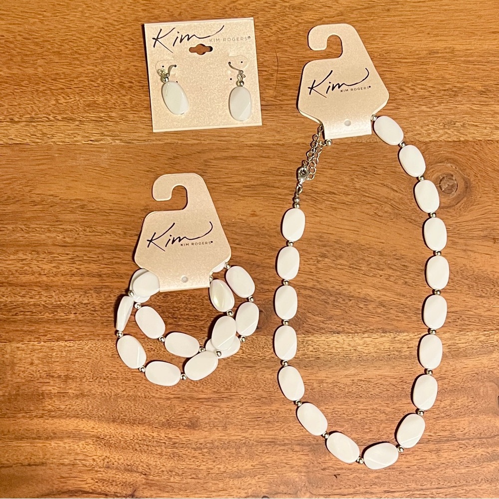 Kim Rogers White Jewelry Set